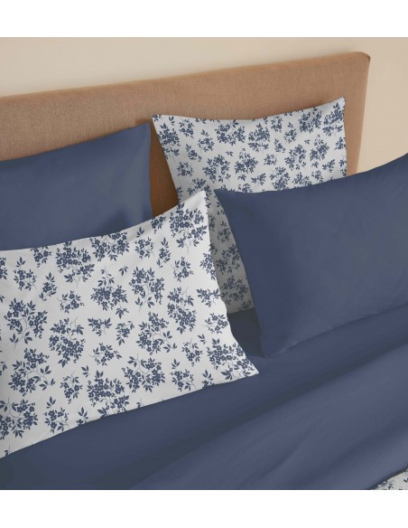 Pack complet housse de couette réversible pour lit 180 x 200 cm King Size 57 Fils/cm²