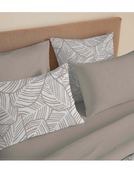 Pack complet housse de couette réversible pour lit 180 x 200 cm King Size 57 Fils/cm²