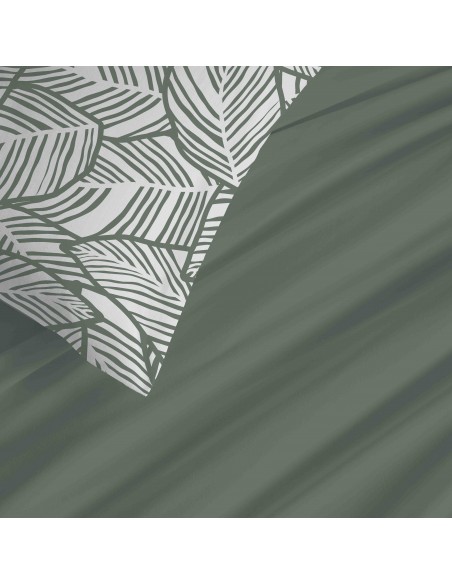 Pack complet housse de couette réversible pour lit 180 x 200 cm King Size 57 Fils/cm²