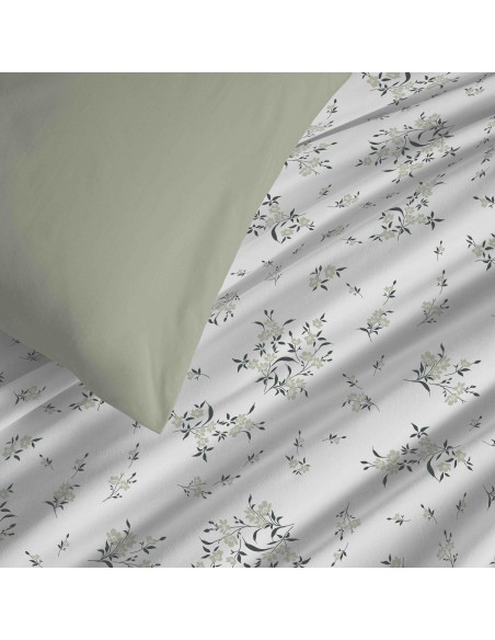 Pack complet housse de couette réversible pour lit 180 x 200 cm King Size 57 Fils/cm²