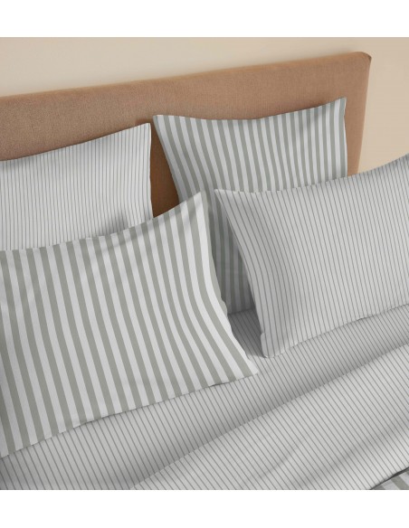 Pack complet housse de couette réversible pour lit 180 x 200 cm King Size 57 Fils/cm²