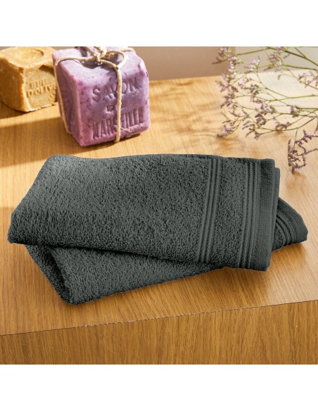 Lot de 2 serviettes invité éponge "Spa" 30 x 50 cm / 400 gr/m²