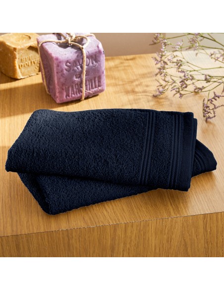 Lot de 2 serviettes invité éponge "Spa" 30 x 50 cm / 400 gr/m²