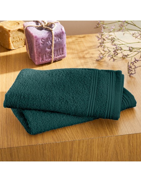 Lot de 2 serviettes invité éponge "Spa" 30 x 50 cm / 400 gr/m²