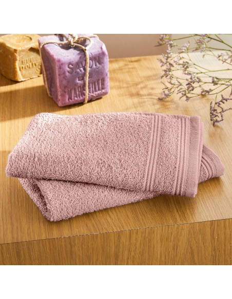 Lot de 2 serviettes invité éponge "Spa" 30 x 50 cm / 400 gr/m²