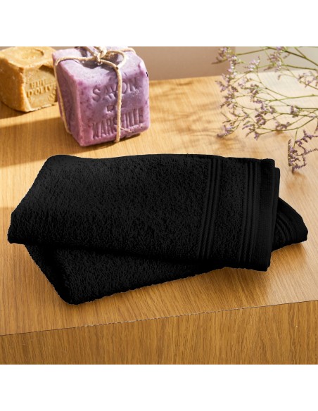 Lot de 2 serviettes invité éponge "Spa" 30 x 50 cm / 400 gr/m²