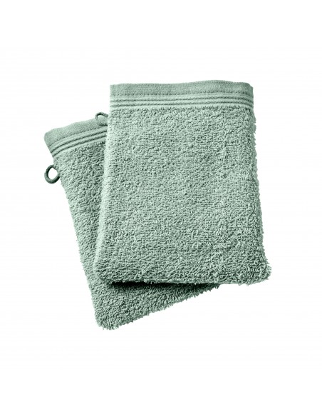 Lot de 2 gants de toilette éponge "Spa" 15 x 21 cm / 400 gr/m²