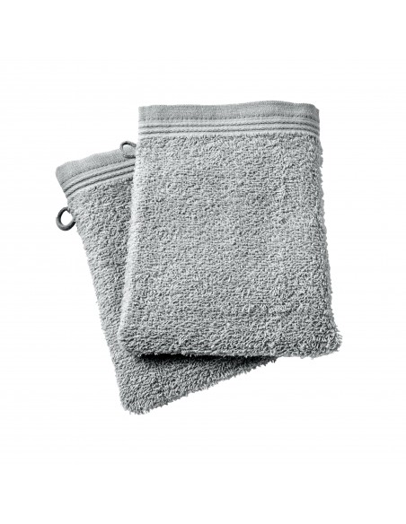 Lot de 2 gants de toilette éponge "Spa" 15 x 21 cm / 400 gr/m²