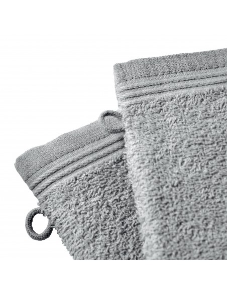 Lot de 2 gants de toilette éponge "Spa" 15 x 21 cm / 400 gr/m²