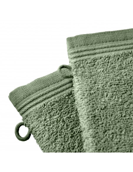 Lot de 2 gants de toilette éponge "Spa" 15 x 21 cm / 400 gr/m²