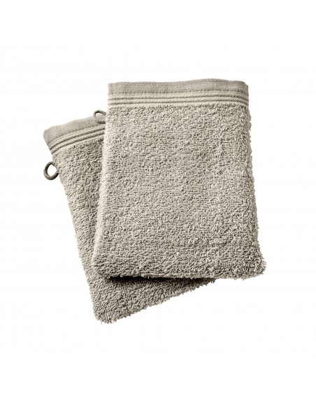 Lot de 2 gants de toilette éponge "Spa" 15 x 21 cm / 400 gr/m²