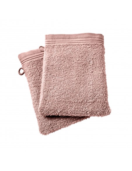 Lot de 2 gants de toilette éponge "Spa" 15 x 21 cm / 400 gr/m²
