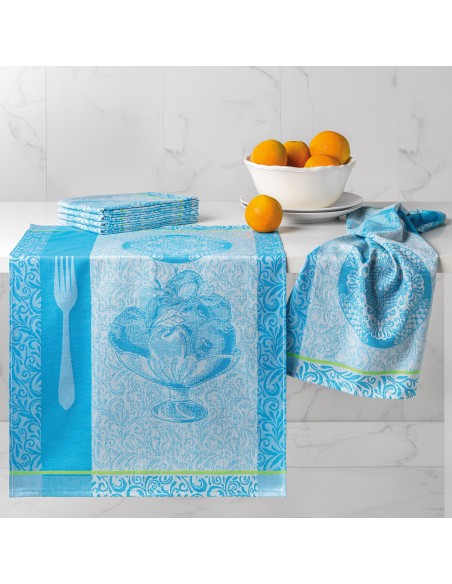 Lot de 6 torchons de cuisine imprimés 50 x 70 cm