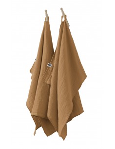 Lot de 2 essuie-mains "Gaïa" 50 x 70 cm "Gaze de Coton"...