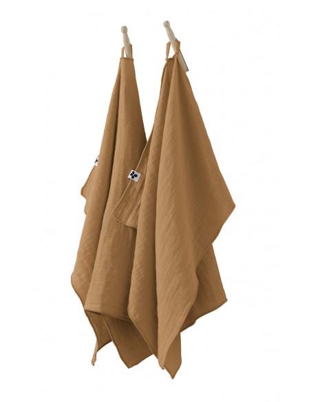 Lot de 2 essuie-mains "Gaïa" 50 x 70 cm "Gaze de Coton" l'Effet Papillon