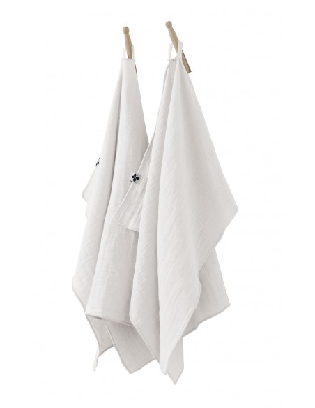 Lot de 2 essuie-mains "Gaïa" 50 x 70 cm "Gaze de Coton" l'Effet Papillon