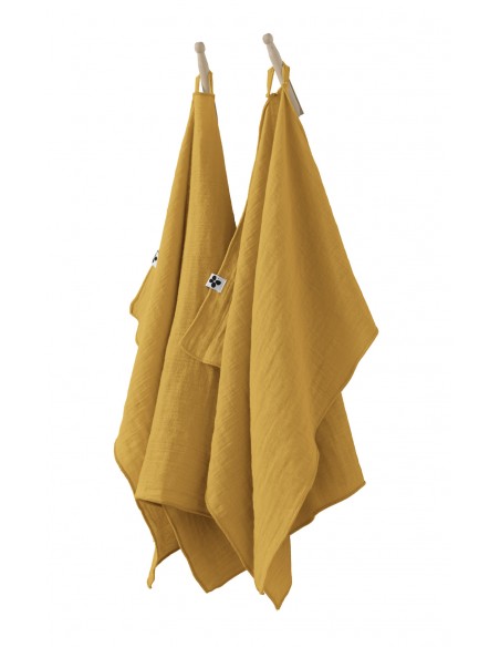 Lot de 2 essuie-mains "Gaïa" 50 x 70 cm "Gaze de Coton" l'Effet Papillon