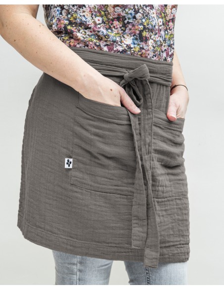 Tablier de Chef "Gaïa" 45 x 80 cm "Gaze de Coton" l'Effet Papillon