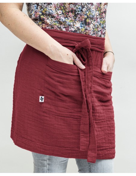 Tablier de Chef "Gaïa" 45 x 80 cm "Gaze de Coton" l'Effet Papillon