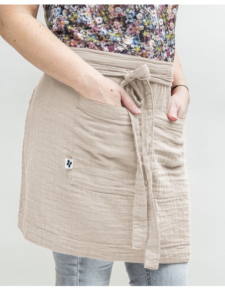 Tablier de Chef "Gaïa" 45 x 80 cm "Gaze de Coton" l'Effet Papillon