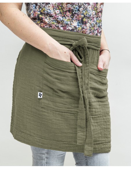 Tablier de Chef "Gaïa" 45 x 80 cm "Gaze de Coton" l'Effet Papillon