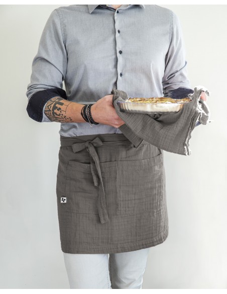 Tablier de Chef "Gaïa" 45 x 80 cm "Gaze de Coton" l'Effet Papillon