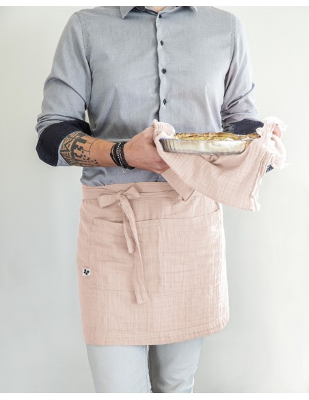 Tablier de Chef "Gaïa" 45 x 80 cm "Gaze de Coton" l'Effet Papillon