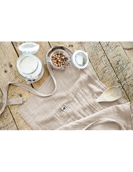 Tablier de Chef "Gaïa" 45 x 80 cm "Gaze de Coton" l'Effet Papillon