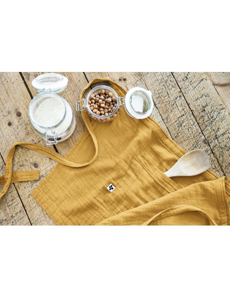 Tablier de Chef "Gaïa" 45 x 80 cm "Gaze de Coton" l'Effet Papillon