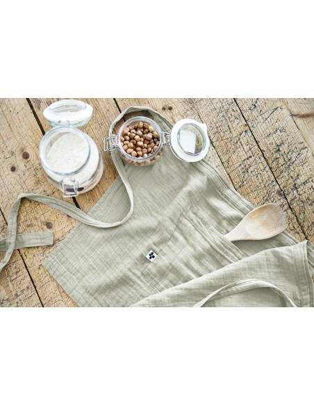 Tablier de Chef "Gaïa" 45 x 80 cm "Gaze de Coton" l'Effet Papillon