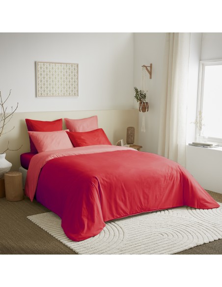 Pack complet 6 pièces Capucine/Clémentine réversible housse de couette pour lit 140 x 190 cm