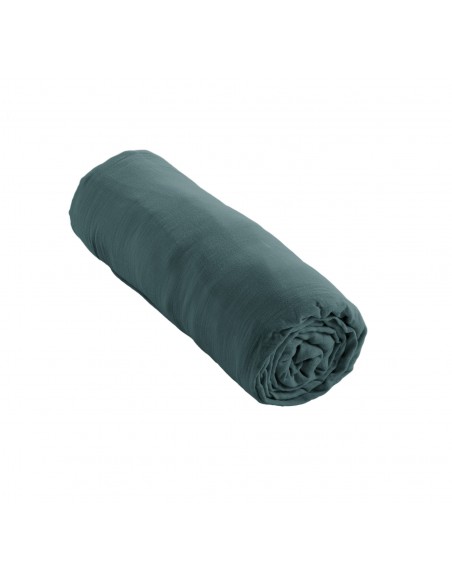Drap housse "Gaïa" 90 x 190 bonnet de 30 cm "Gaze de Coton" l'Effet Papillon