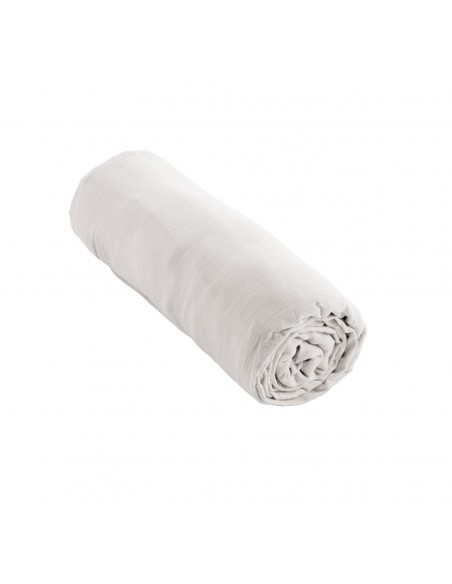 Drap housse "Gaïa" 90 x 190 bonnet de 30 cm "Gaze de Coton" l'Effet Papillon