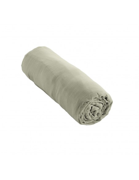 Drap housse "Gaïa" 90 x 190 bonnet de 30 cm "Gaze de Coton" l'Effet Papillon