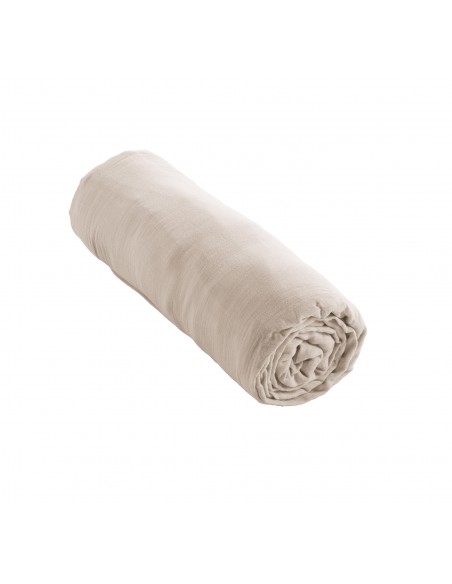 Drap housse "Gaïa" 180 x 200 bonnet de 30 cm "Gaze de Coton" l'Effet Papillon