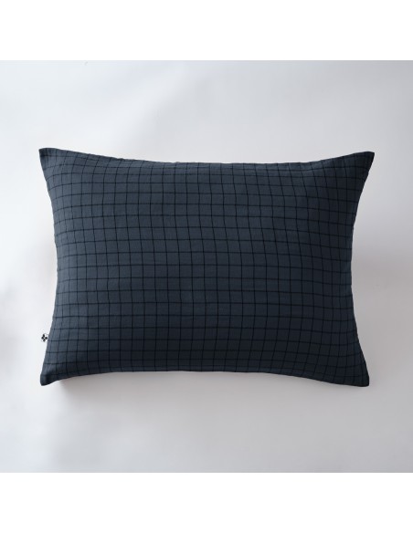 Taie d'oreiller Tissé-teint petits carreaux Déco "Gaïa Mix" 50 x 70 cm Gaze de Coton l'Effet Papillon