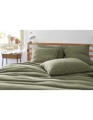 Taie d'oreiller Pois Doré Déco "Gaïa...