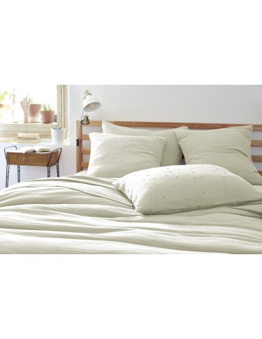 Taie d'oreiller Pois Doré Déco "Gaïa...