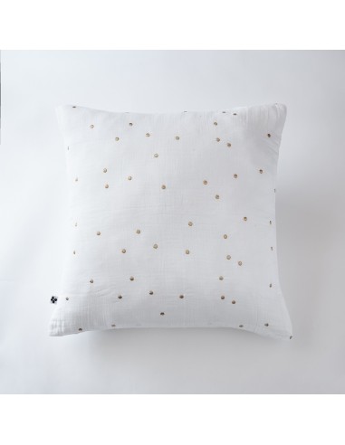 Taie d'oreiller Pois Doré Déco "Gaïa...