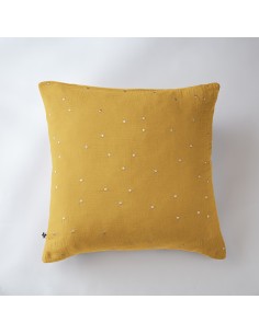 Taie d'oreiller Pois Doré Déco "Gaïa Chic" 60 x 60 cm...