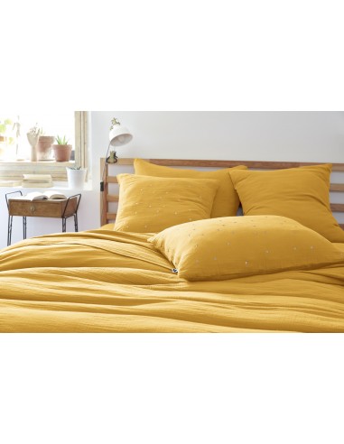 Taie d'oreiller Pois Doré Déco "Gaïa...