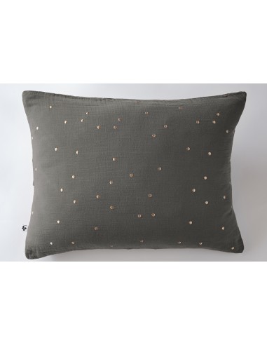 Taie d'oreiller Pois Doré Déco "Gaïa...