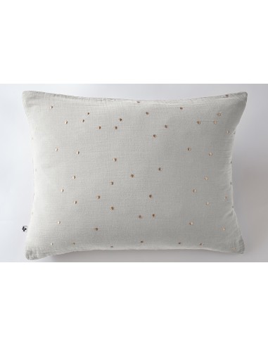 Taie d'oreiller Pois Doré Déco "Gaïa...