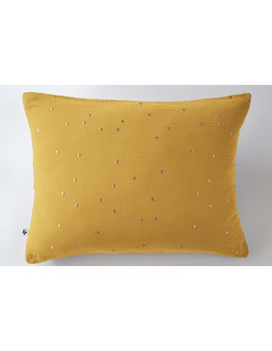 Taie d'oreiller Pois Doré Déco "Gaïa...