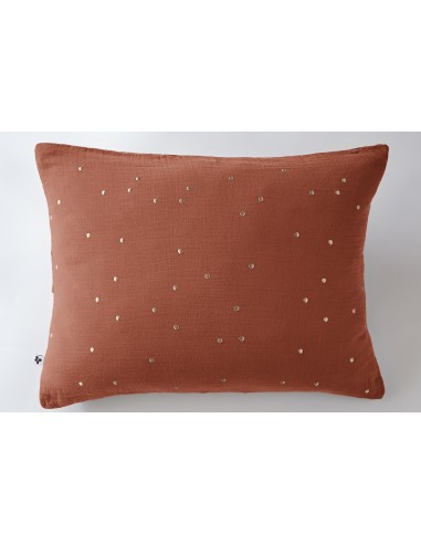 Taie d'oreiller Pois Doré Déco "Gaïa...