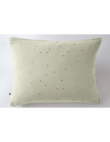 Taie d'oreiller Pois Doré Déco "Gaïa...