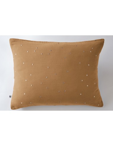 Taie d'oreiller Pois Doré Déco "Gaïa...