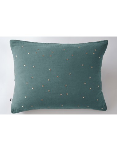 Taie d'oreiller Pois Doré Déco "Gaïa...