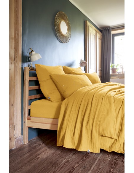 Drap plat "Gaïa" 240 x 300 cm Gaze de Coton l'Effet Papillon