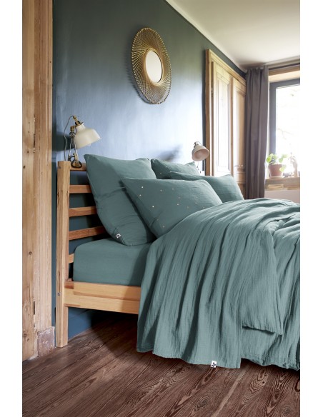 Drap plat "Gaïa" 270 x 300 cm Gaze de Coton l'Effet Papillon